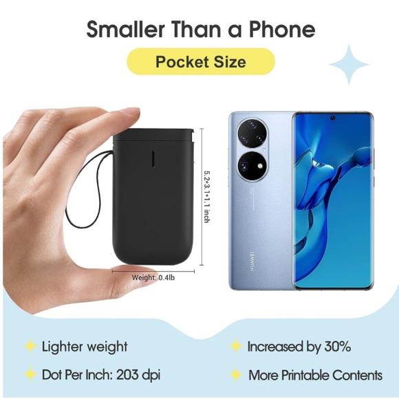 NIIMBOT Label Maker Machine D11 Label Printer Portable Wireless Connection - Picture 5 of 7